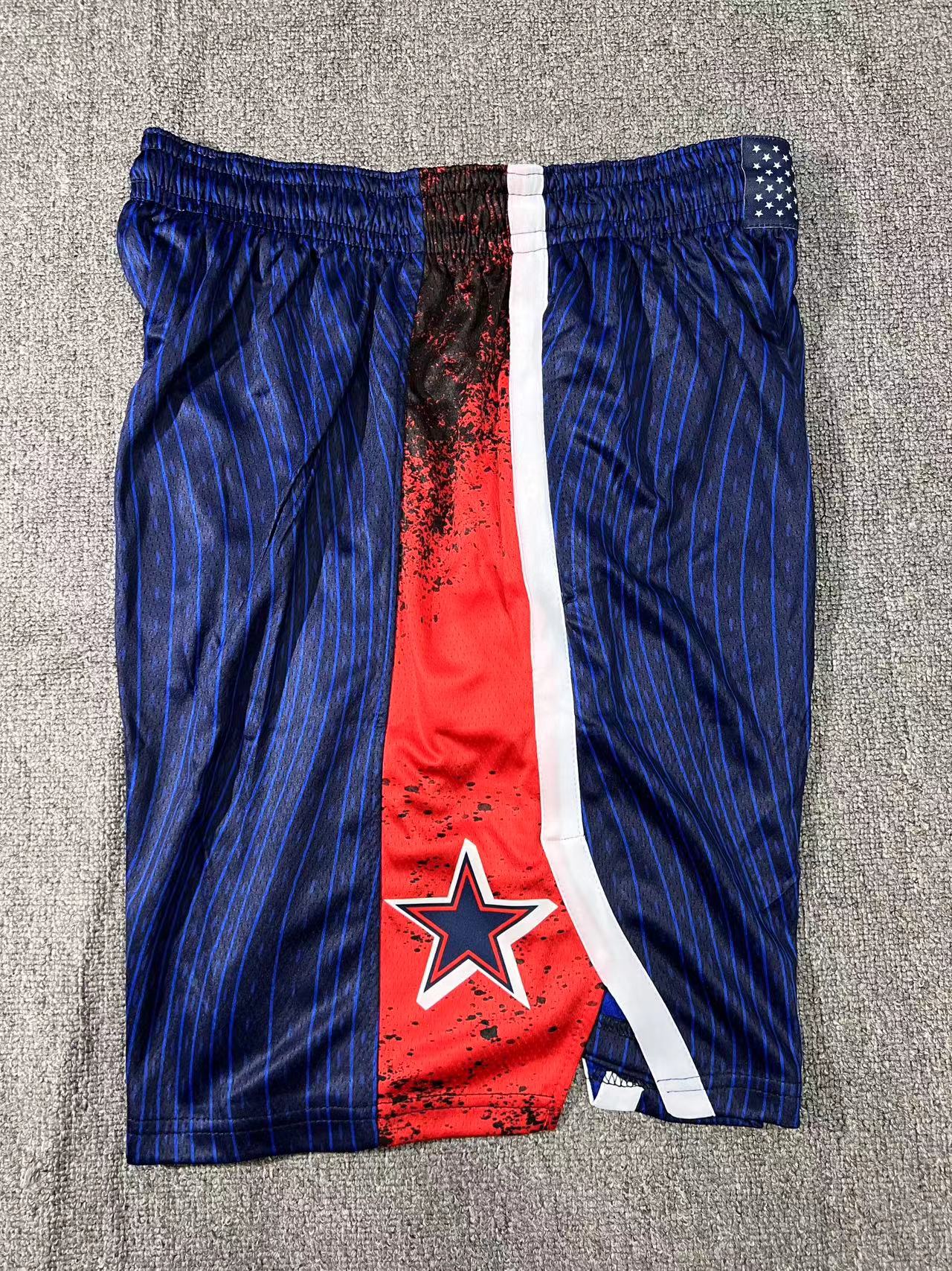 24 Olympics USA Team Blue Shorts sports jersey product view 2