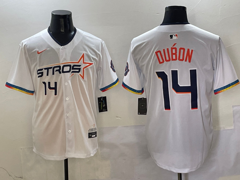 Men's Houston Astros Mauricio Dubon White 2025 City Connect Limited Player Jersey baseball jersey product view 1