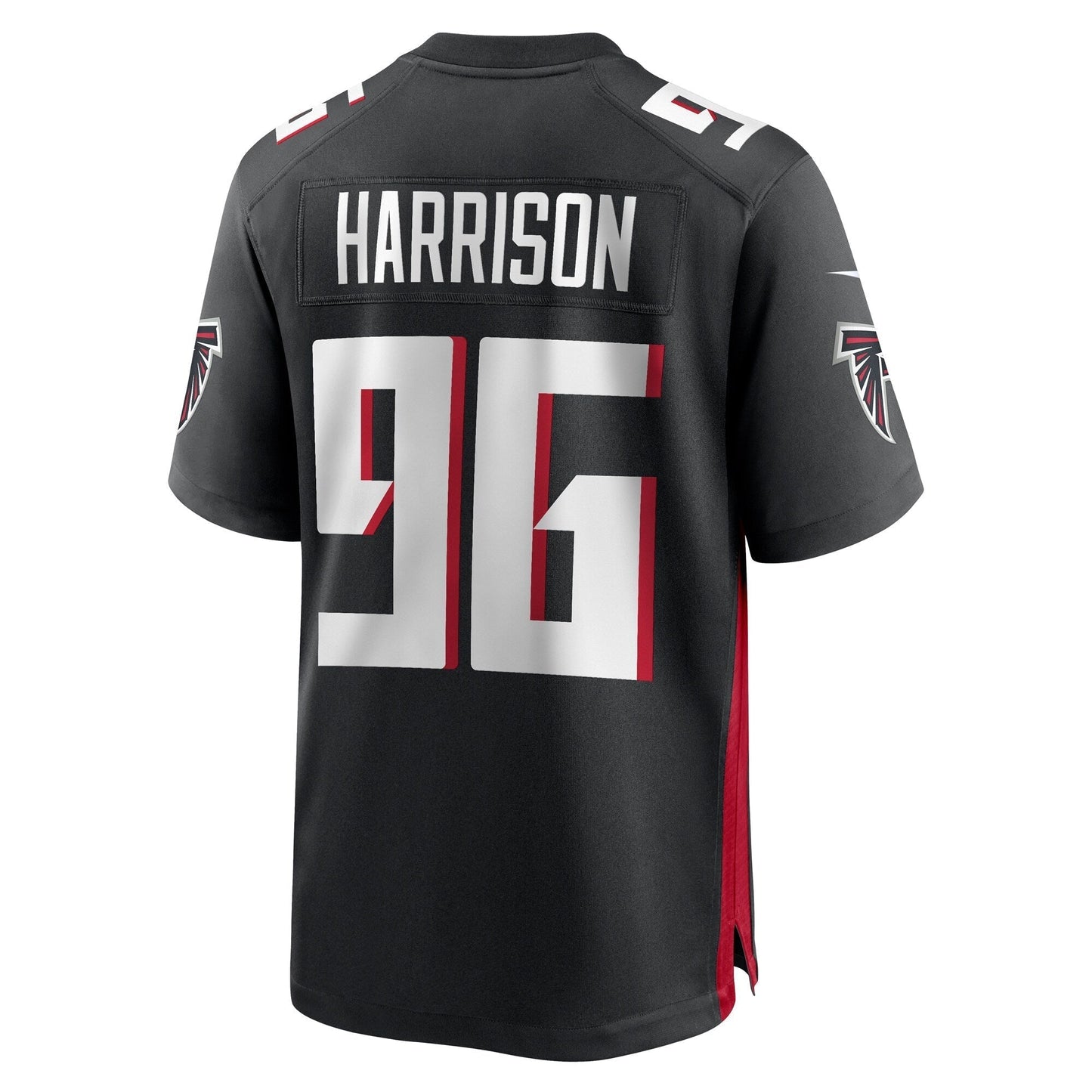 Zach Harrison Atlanta Falcons Team Game Jersey - Black football jersey product view 3