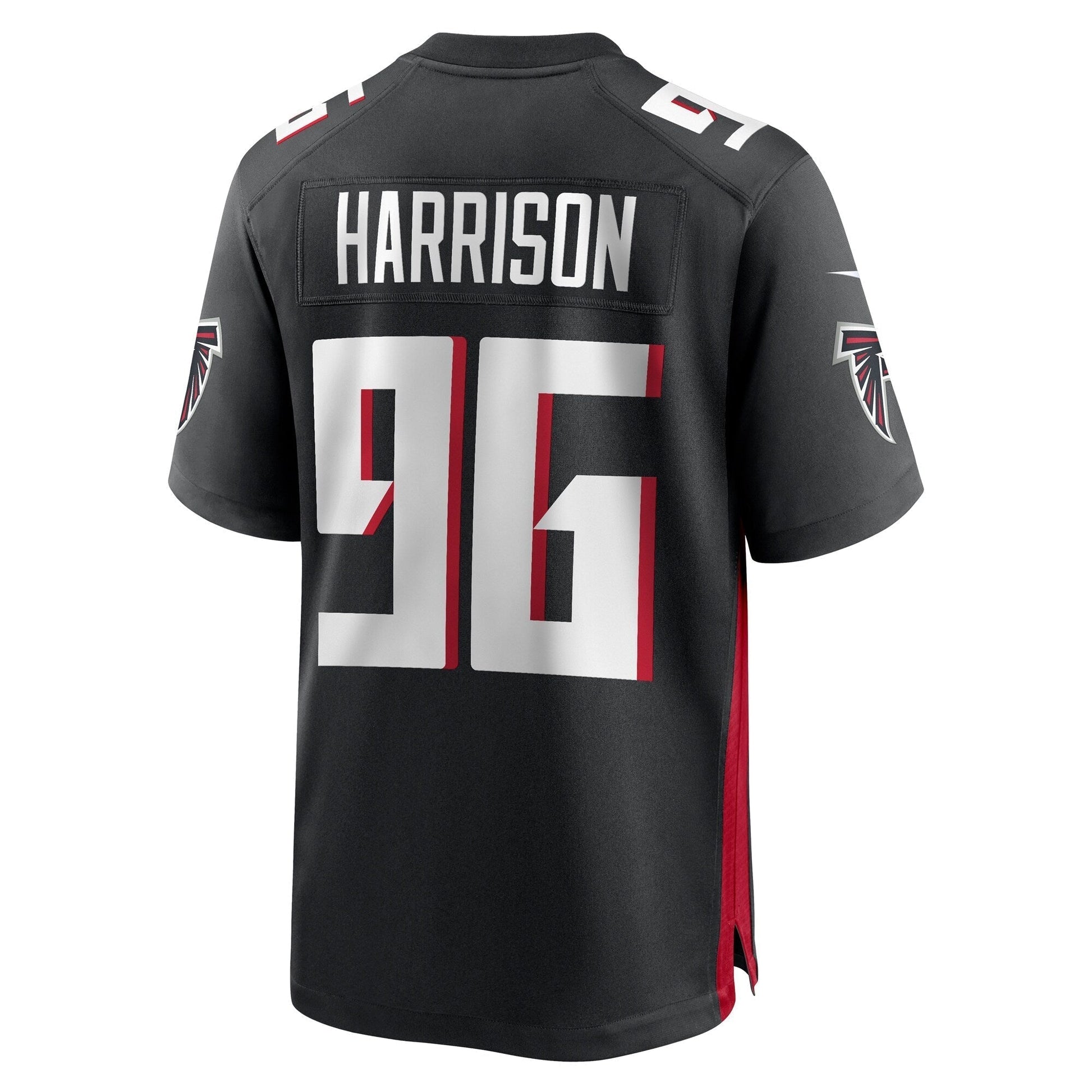 Zach Harrison Atlanta Falcons Team Game Jersey - Black football jersey product view 3