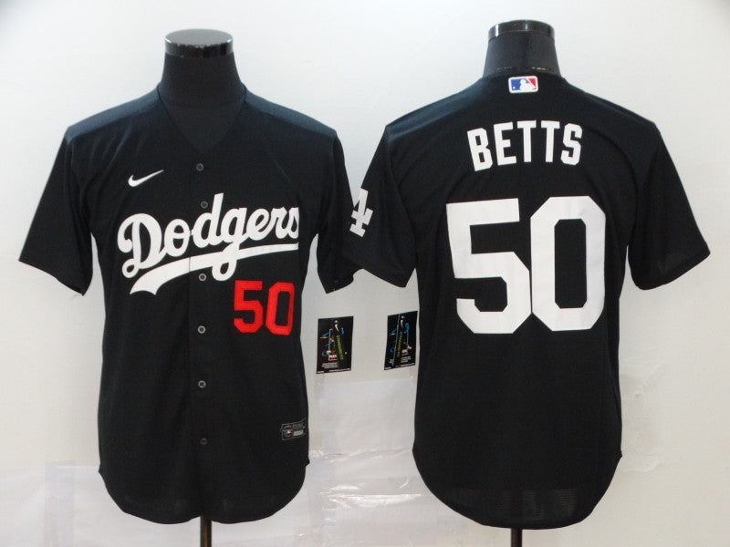 Men's Los Angeles Dodgers Mookie Betts Black Stitched Jersey baseball jersey product view 1