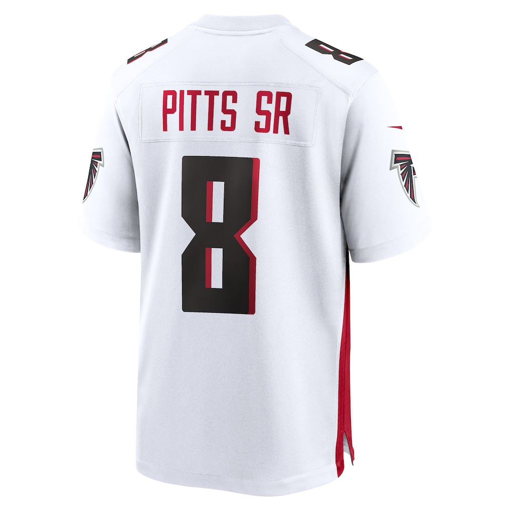 A.Falcons #8 Kyle Pitts Sr. White Game Jersey football jersey product view 1