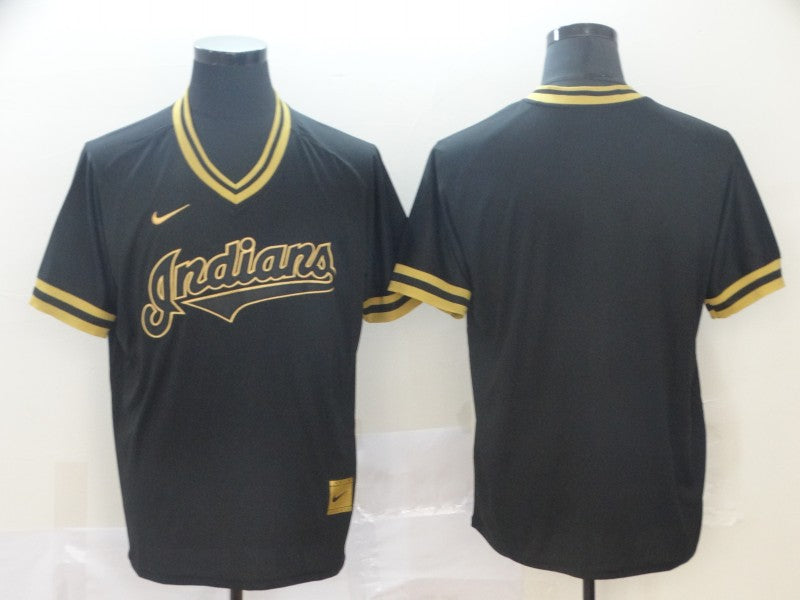 Men's Cleveland Guardians Black Replica Blank Jersey1 baseball jersey product view 1