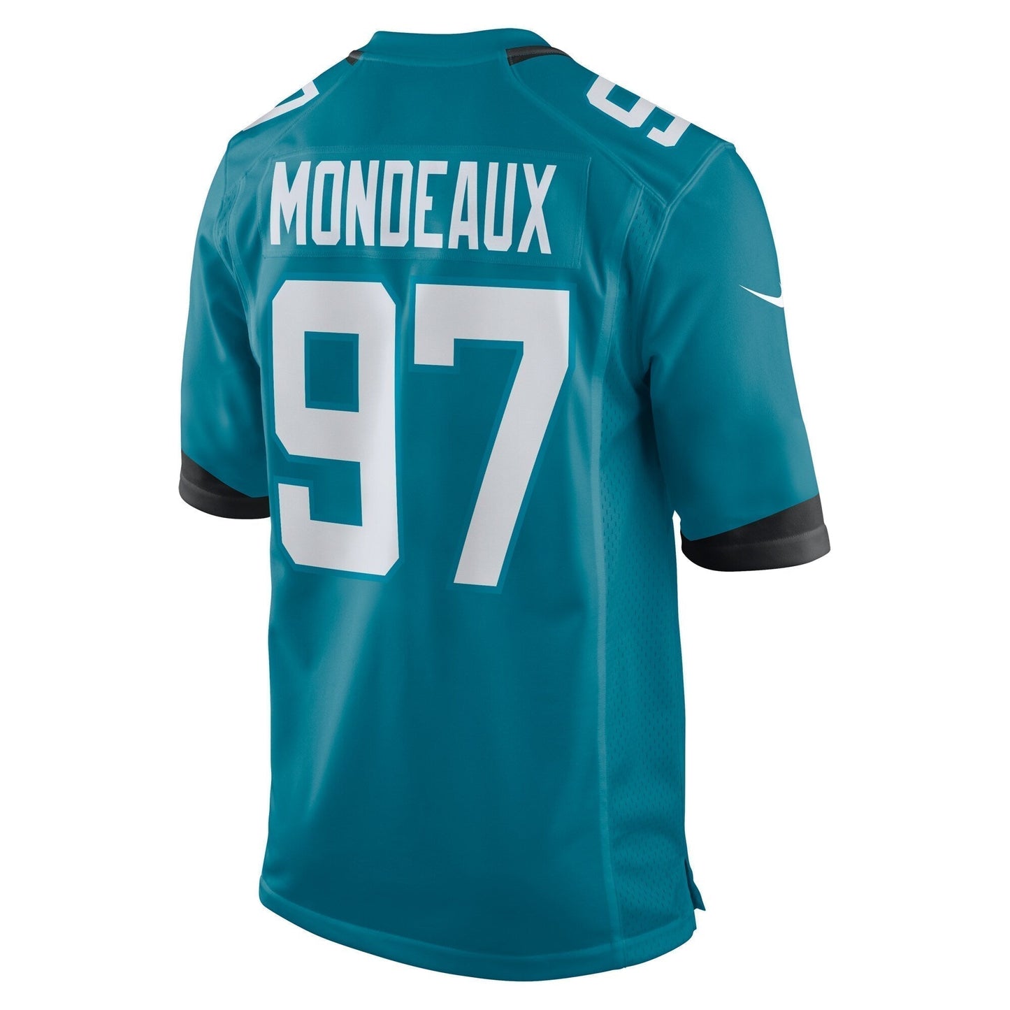 Henry Mondeaux Jacksonville Jaguars Game Jersey - Teal football jersey product view 3