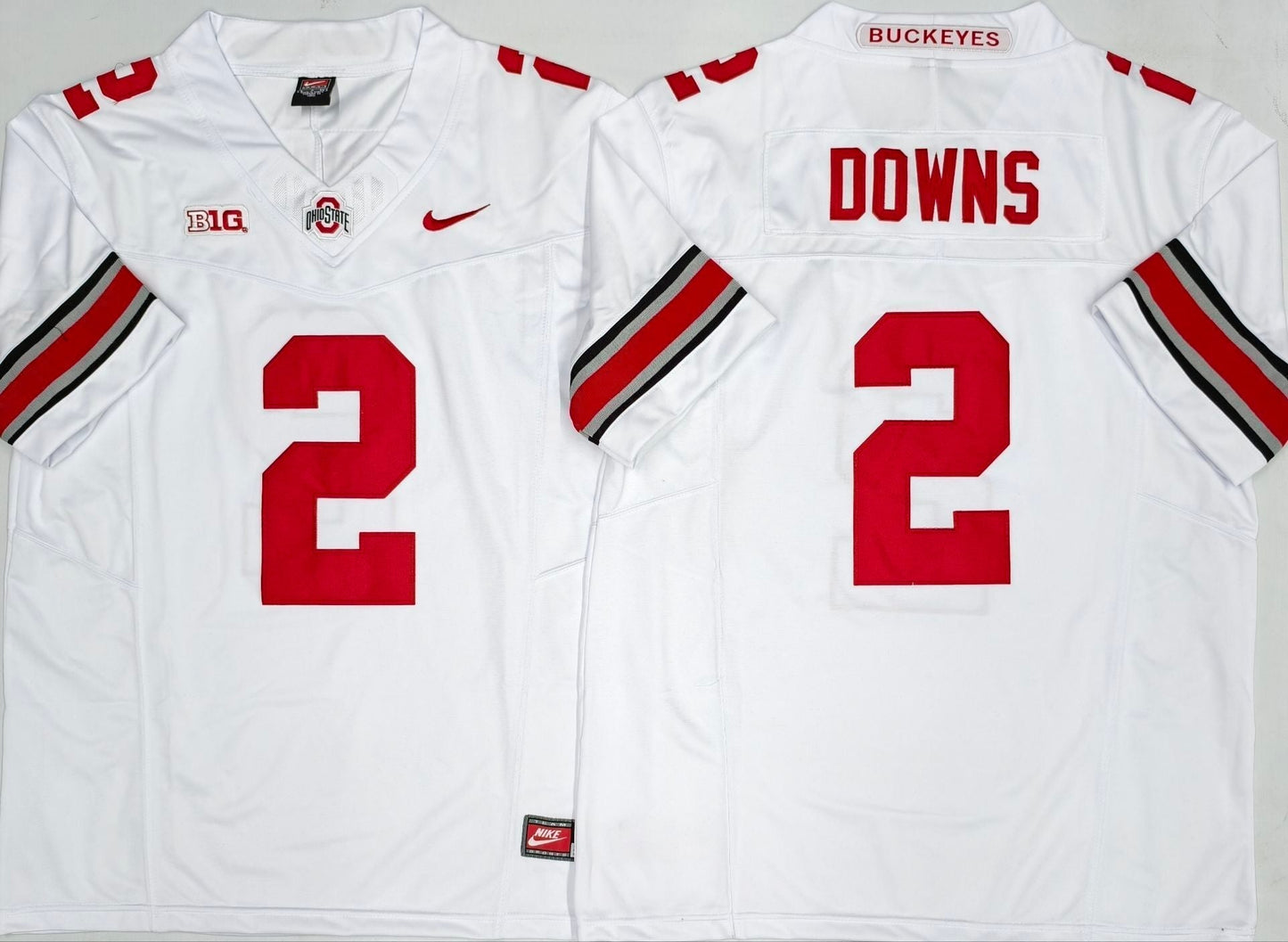 Men's Ohio State Buckeyes Caleb Downs #2 White Player Game Jersey sports jersey product view 1
