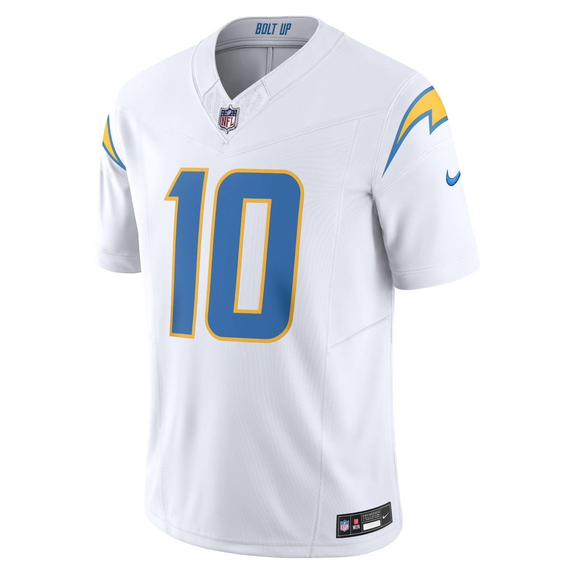 Justin Herbert Los Angeles Chargers Vapor F.U.S.E. Limited Jersey - White football jersey product view 2