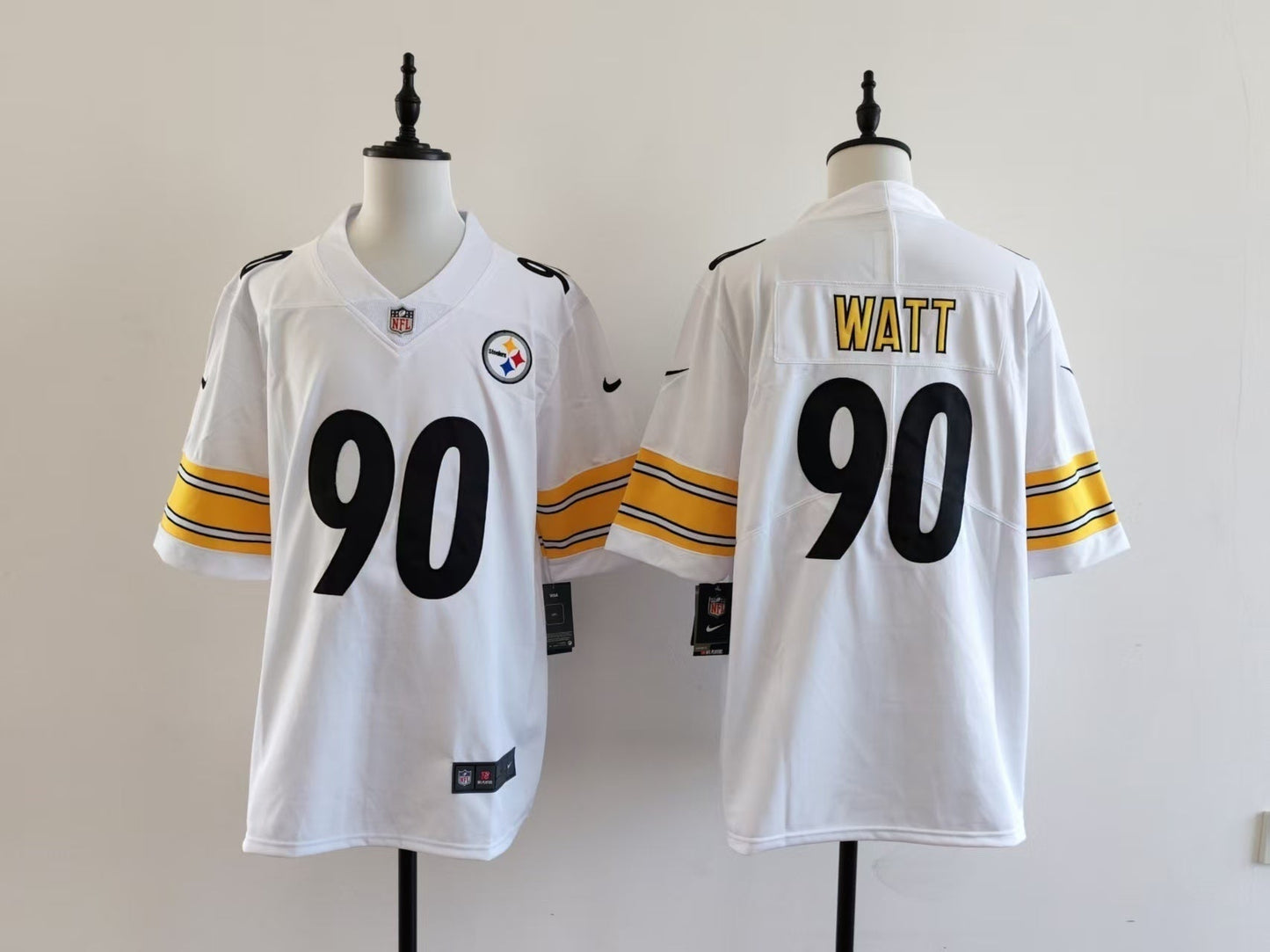 Men's Pittsburgh Steelers T.J. Watt Jersey - White football jersey product view 1