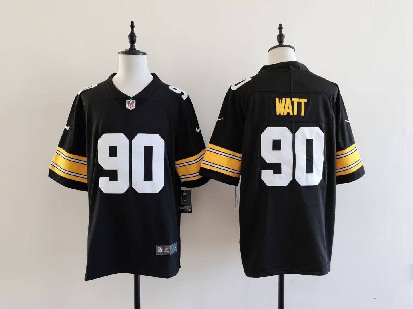 Men's Pittsburgh Steelers T.J. Watt Jersey - Black -No team logo football jersey product view 1