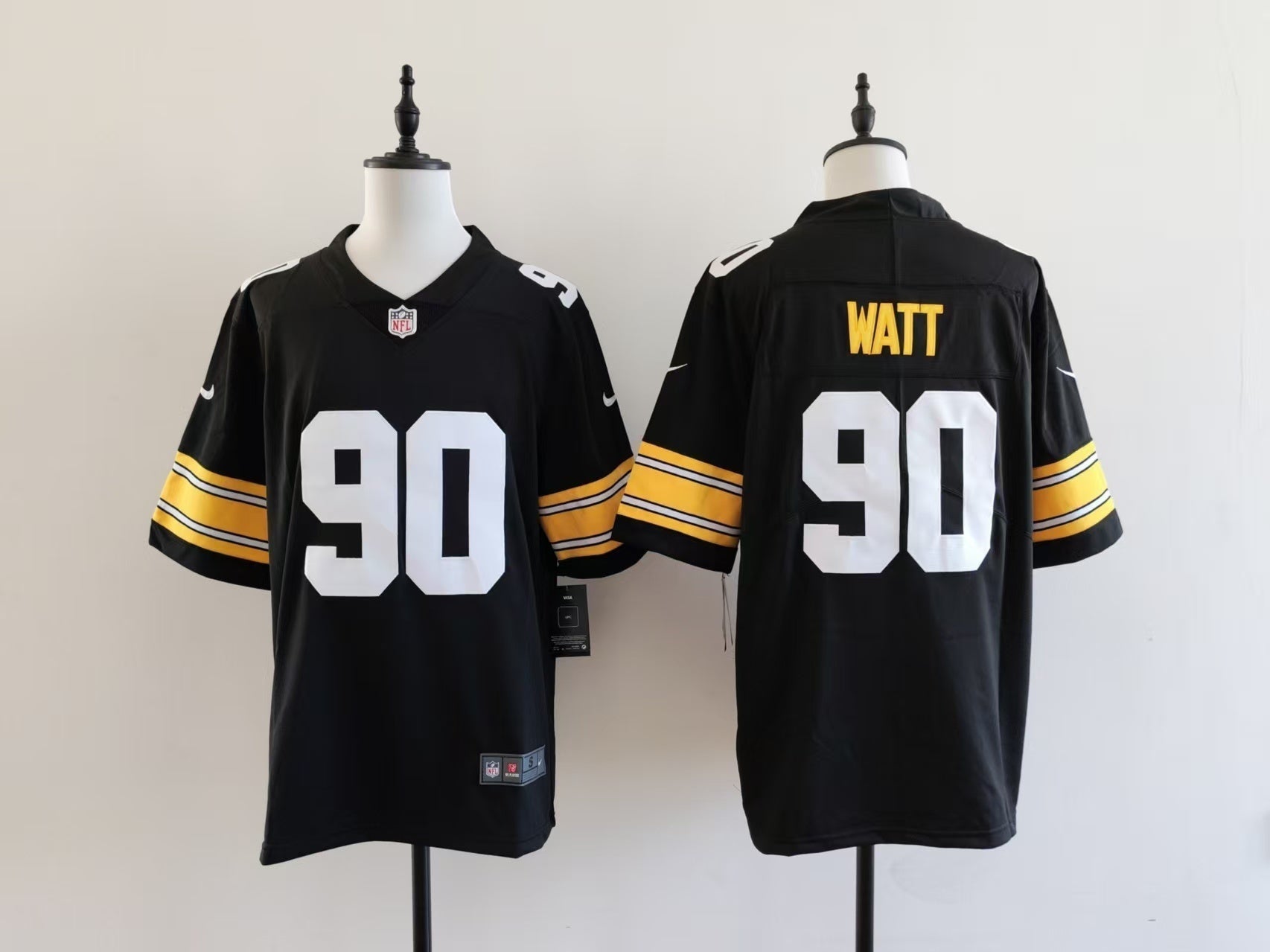 Men's Pittsburgh Steelers T.J. Watt Jersey - Black -No team logo football jersey product view 1