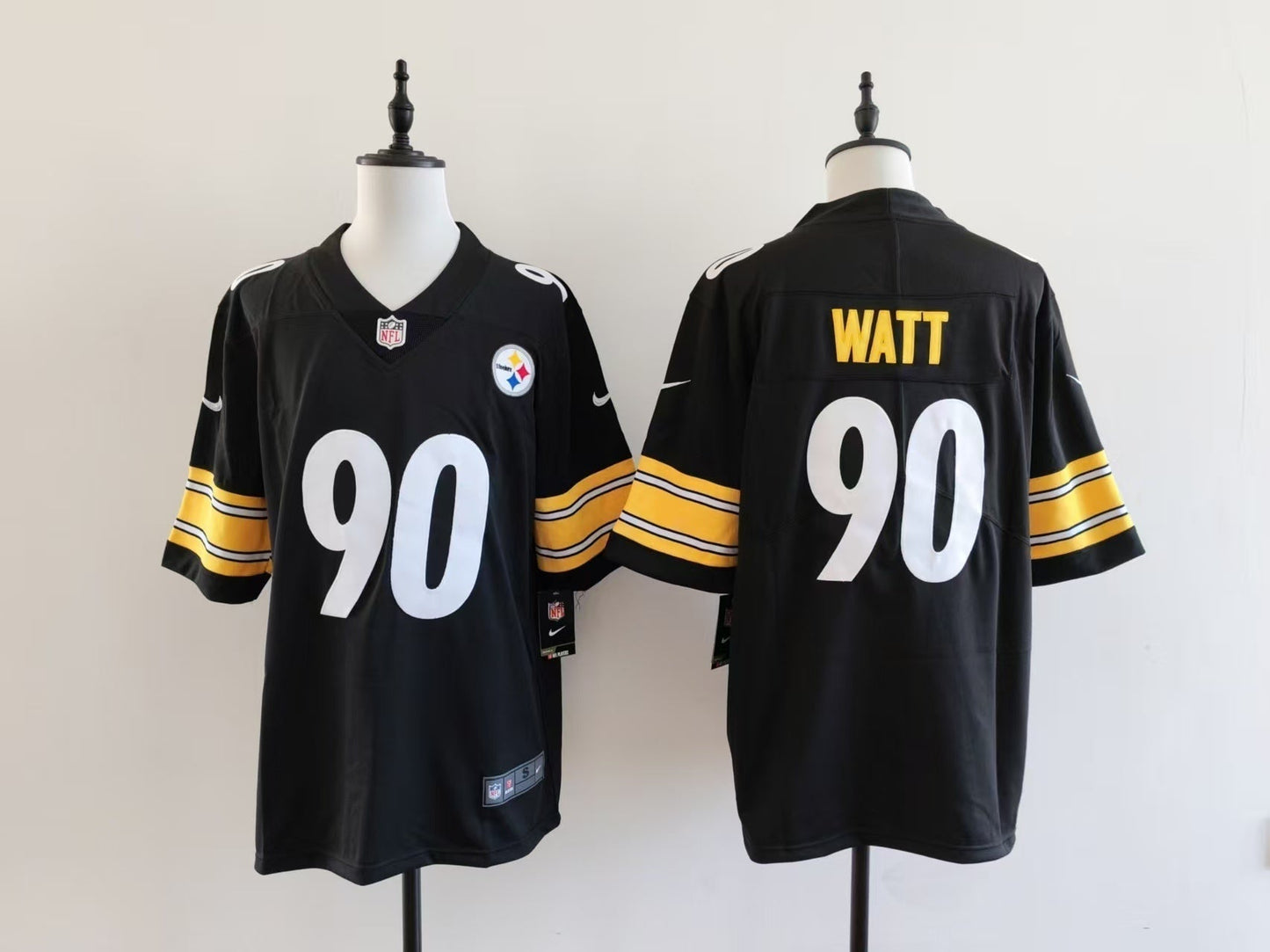 Men's Pittsburgh Steelers T.J. Watt Jersey - Black football jersey product view 1