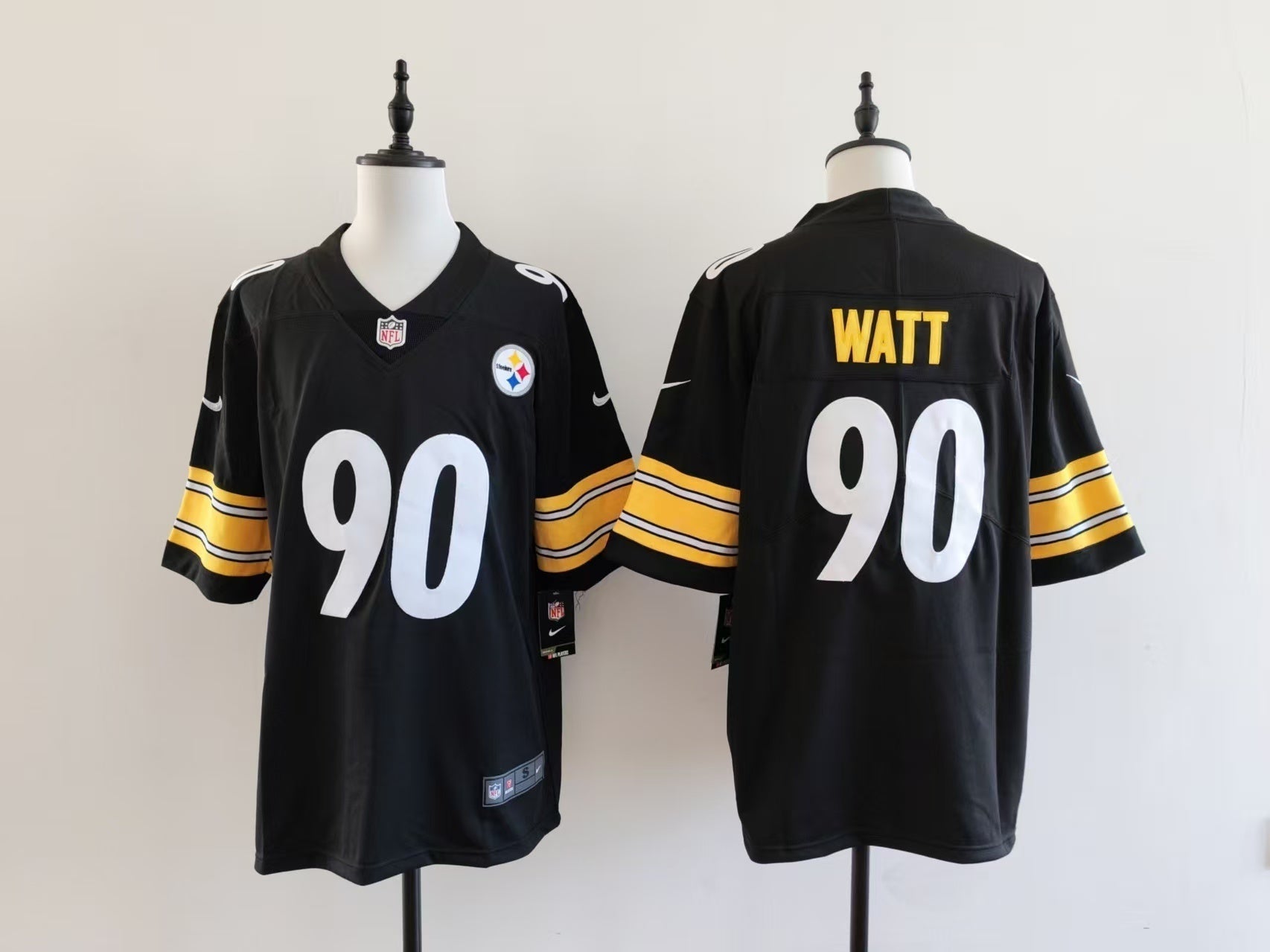 Men's Pittsburgh Steelers T.J. Watt Jersey - Black football jersey product view 1