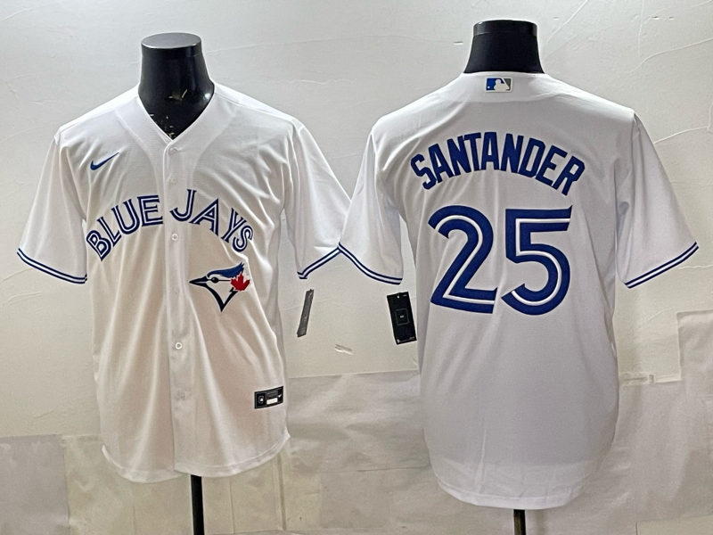 Men's Toronto Blue Jays Anthony Santander #25 White Home Replica Jersey baseball jersey product view 1