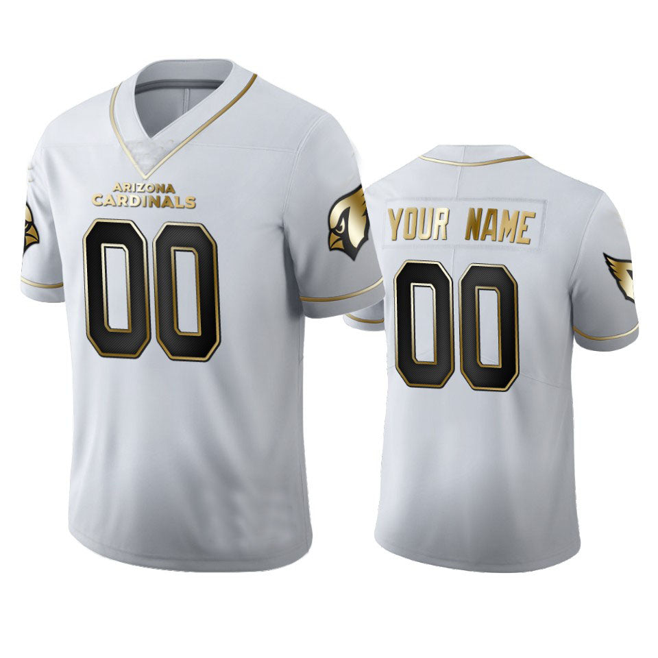 Custom1 Arizona Cardinals White Golden Edition Vapor Limited Stitched Football Jerseys football jersey product view 1