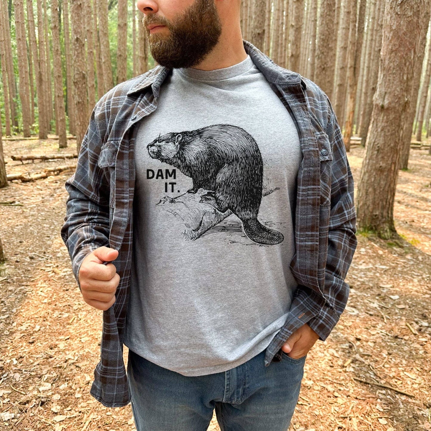 Dam It Beaver Graphic Tee 240 Unisex T-shirt, Sweatshirt, Hoodie, Long Sleeve Tee - T-Shirt, Sweatshirt, Hoodie