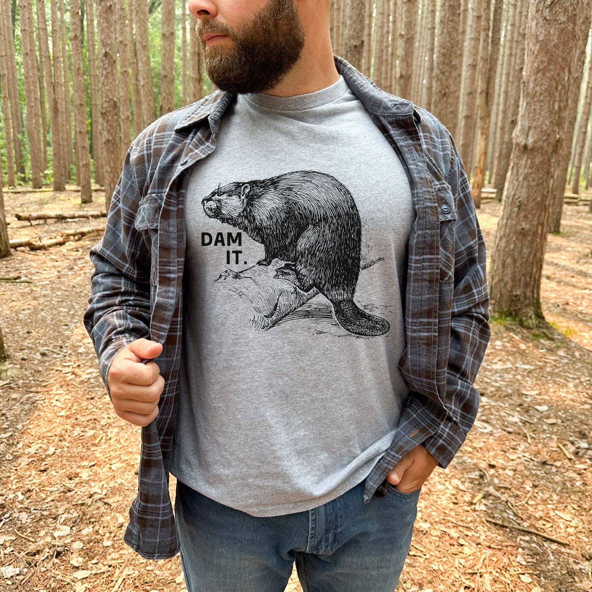 Dam It Beaver Graphic Tee 240 Unisex T-shirt, Sweatshirt, Hoodie, Long Sleeve Tee - T-Shirt, Sweatshirt, Hoodie