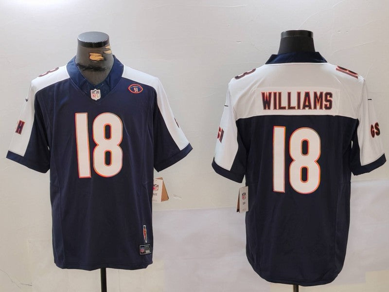 Men's Chicago Bears Caleb Williams Navy Game Jersey football jersey product view 1