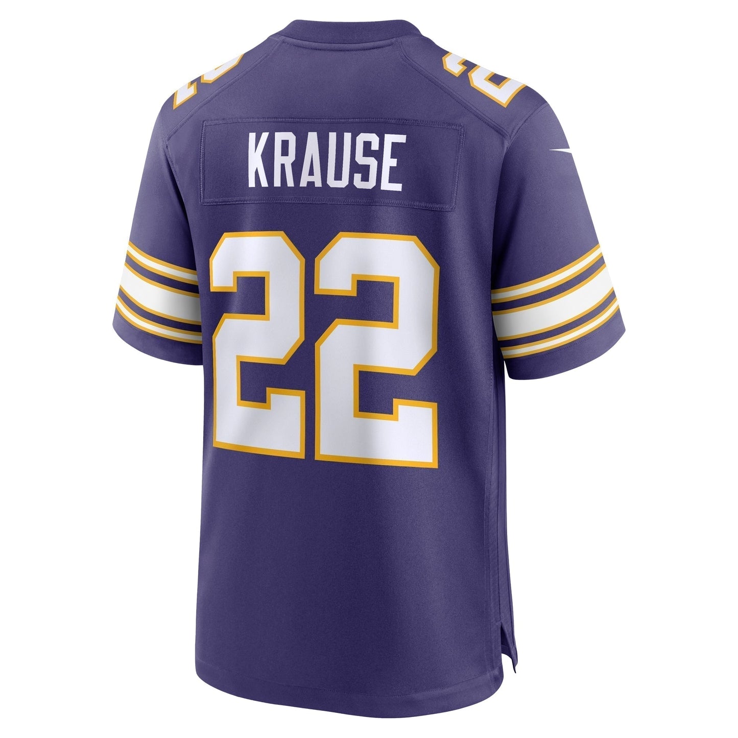 Paul Krause Minnesota Vikings Classic Retired Jersey - Purple football jersey product view 3