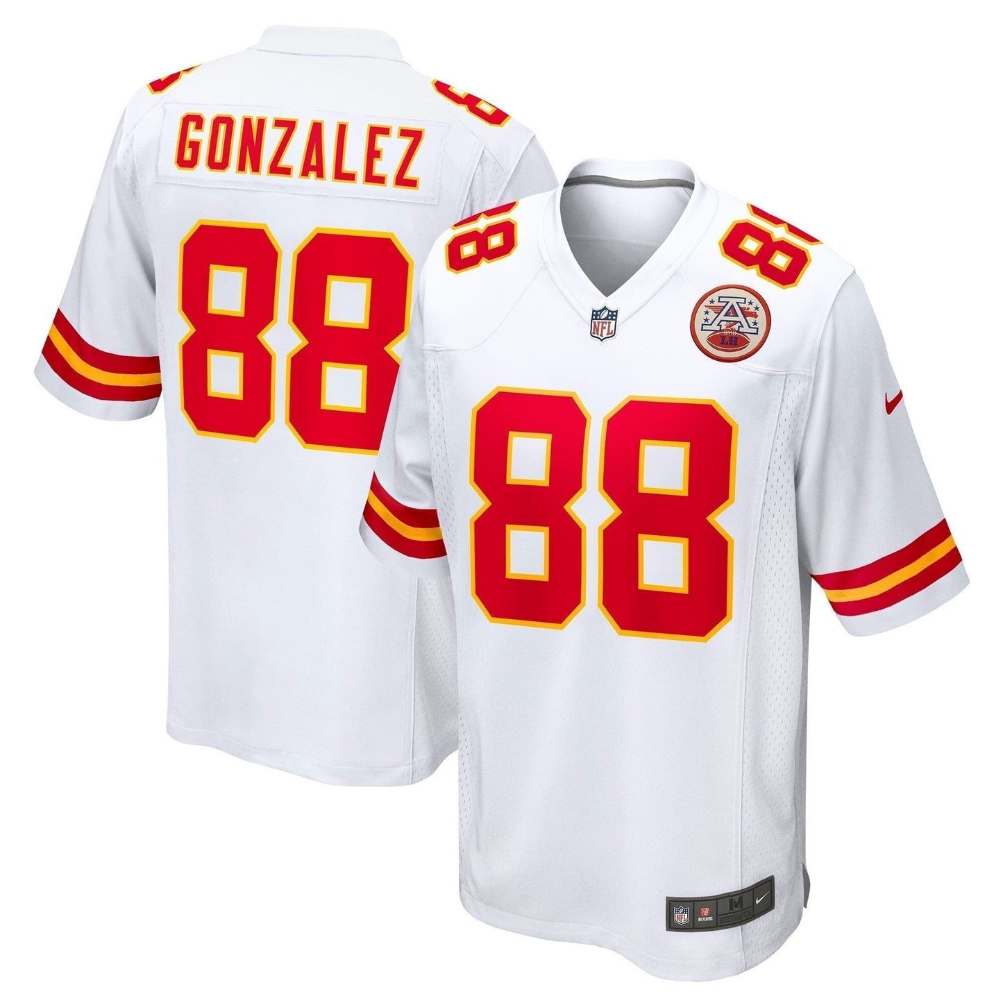 Tony Gonzalez Kansas City Chiefs Retired Game Jersey - White football jersey product view 1