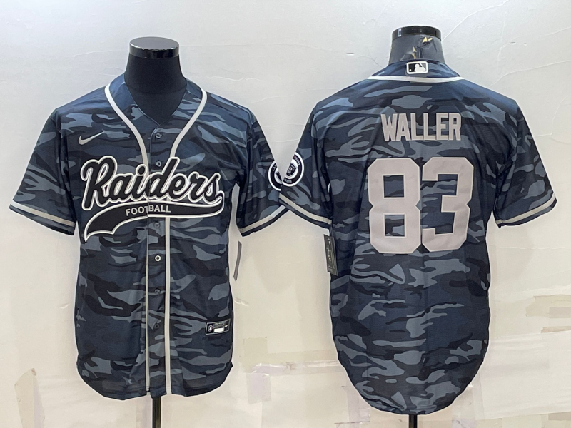 Men's Las Vegas Raiders Darren Waller Grey Camouflage Game Jersey Joint Edition football jersey product view 1