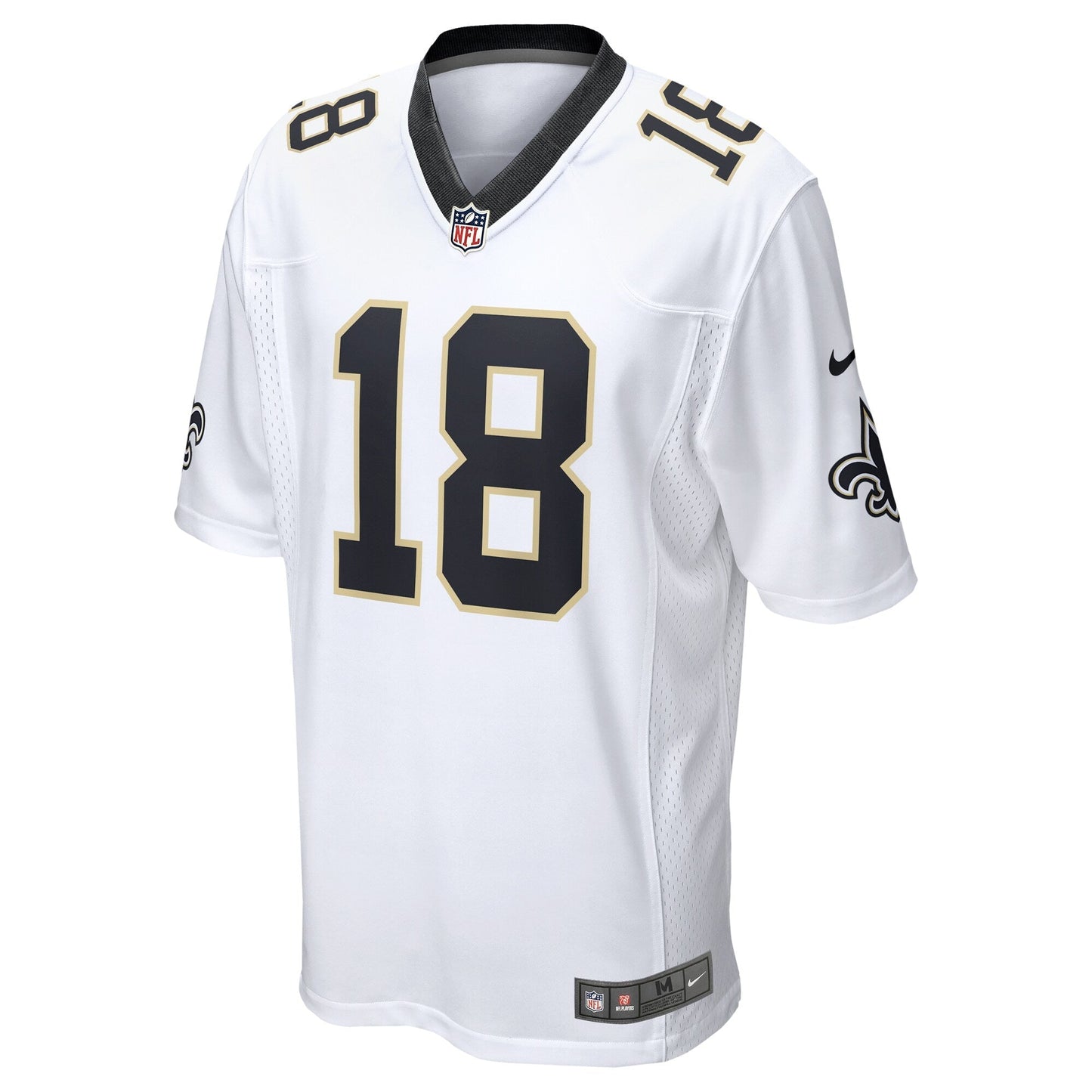 Spencer Rattler New Orleans Saints 2024 NFL Draft Game Jersey - White football jersey product view 2