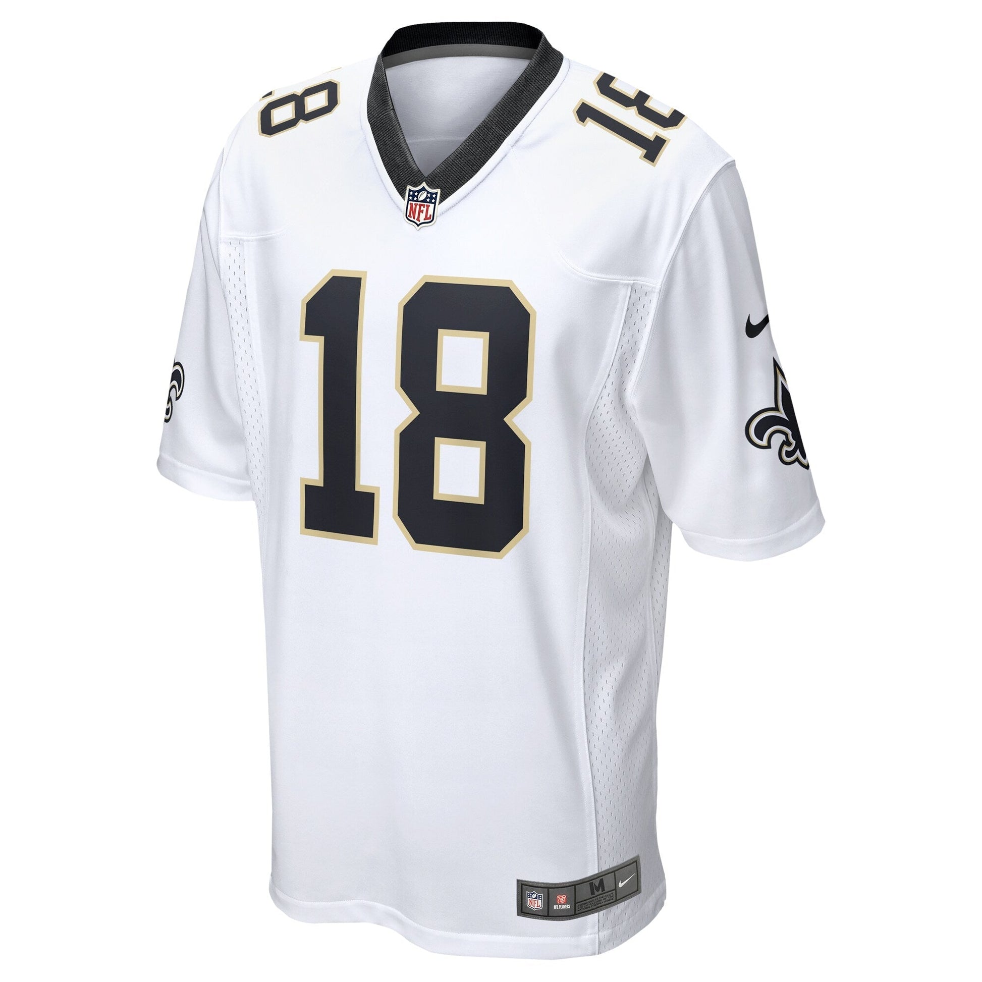 Spencer Rattler New Orleans Saints 2024 NFL Draft Game Jersey - White football jersey product view 2