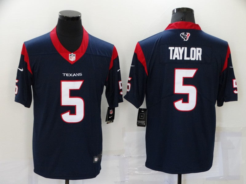 Men's Houston Texans Tyrod Taylor Navy Game Jersey football jersey product view 1