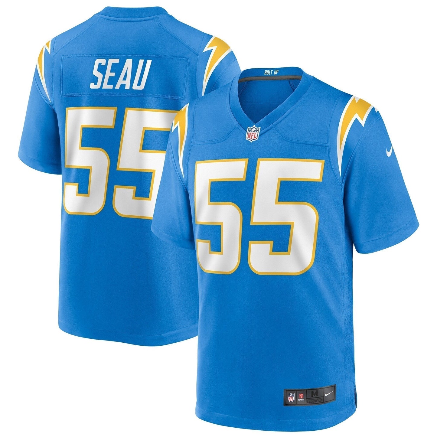 Junior Seau Los Angeles Chargers Game Retired Jersey - Powder Blue football jersey product view 1