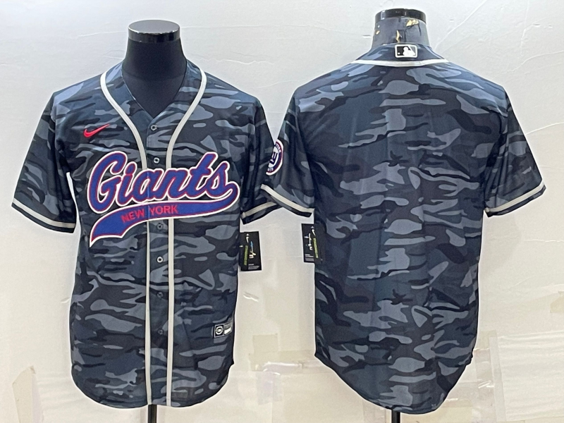 Men's New York Giants Grey Camouflage Blank Jersey football jersey product view 1