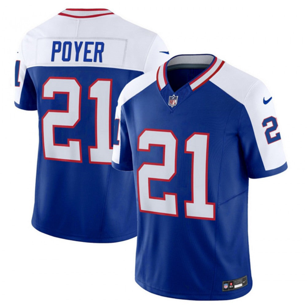 Men's Buffalo Bills #21 Jordan Poyer Blue/White 2023 F.U.S.E. Throwback Vapor Untouchable Limited Stitched Jersey football jersey product view 1