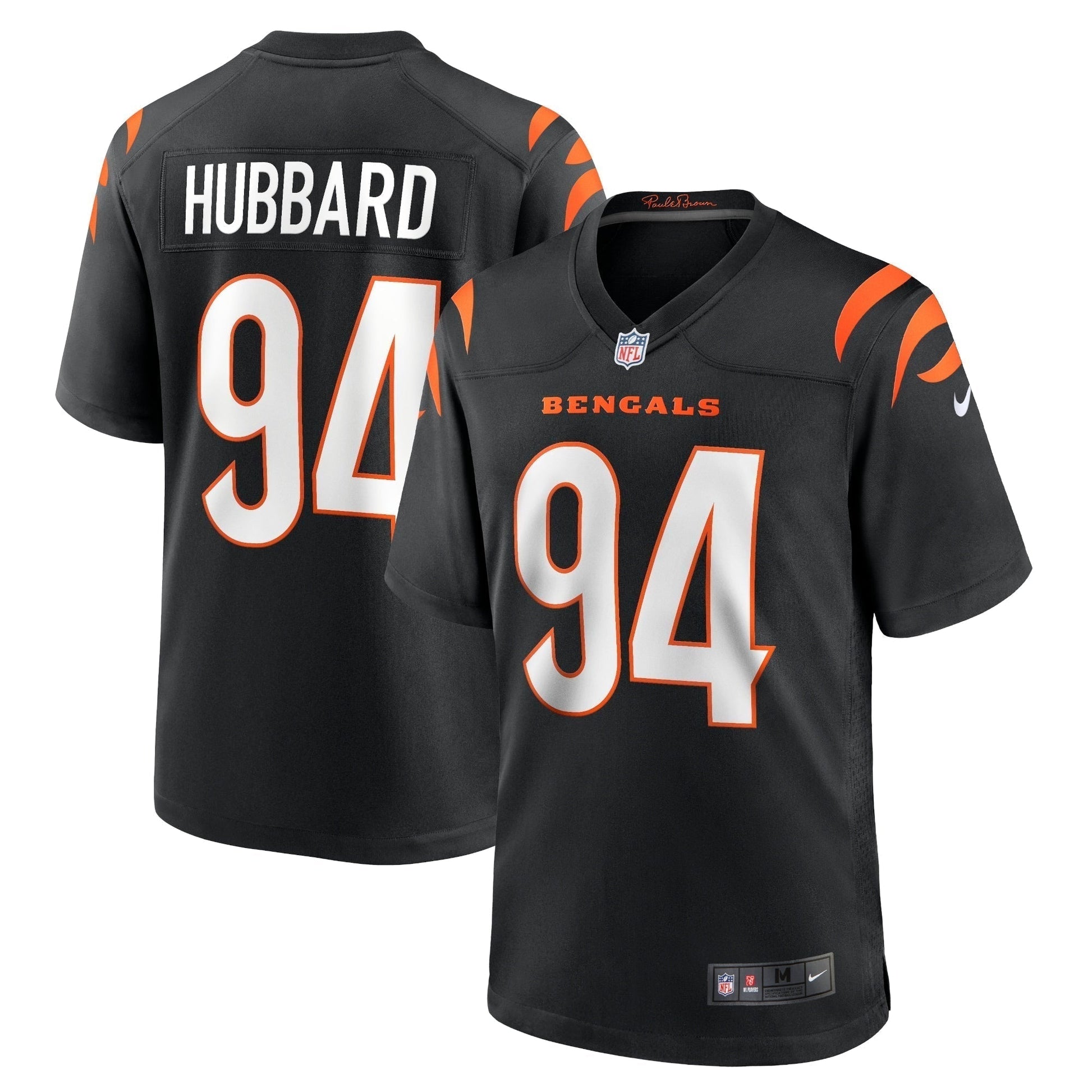Sam Hubbard Cincinnati Bengals Game Jersey - Black football jersey product view 1