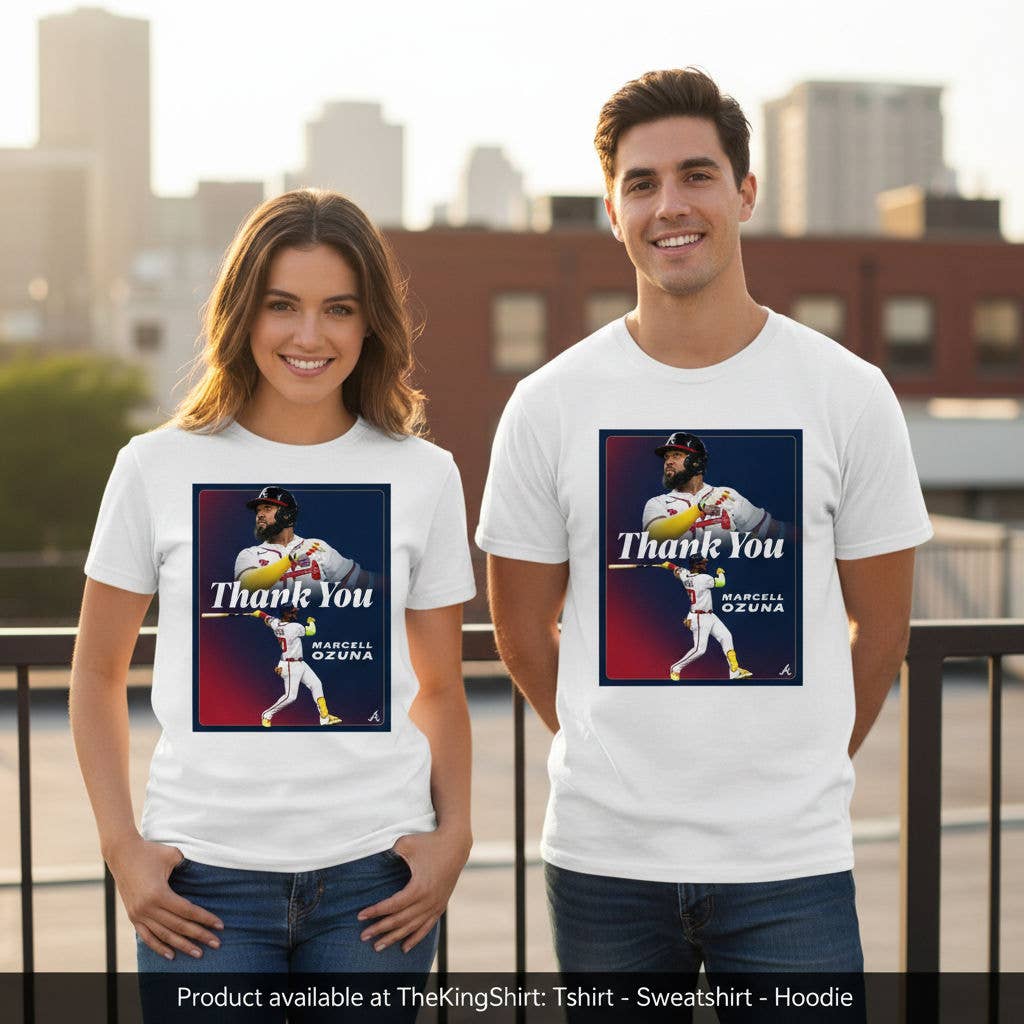 Atlanta Braves Thank You Marcell Ozuna Big Bear T Unisex T-shirt, Sweatshirt, Hoodie, Long Sleeve Tee - T-Shirt, Sweatshirt, Hoodie