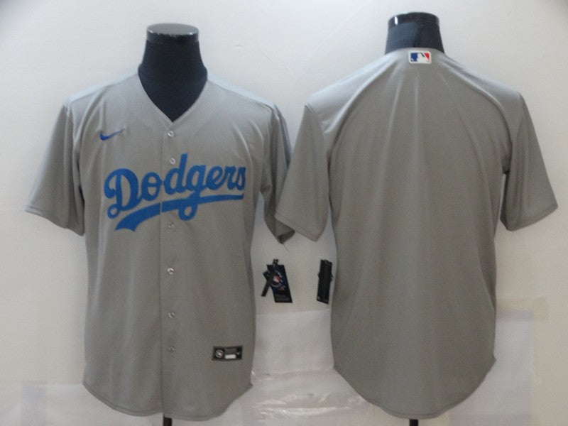 Men's Los Angeles Dodgers Gray Replica Blank Jersey baseball jersey product view 1