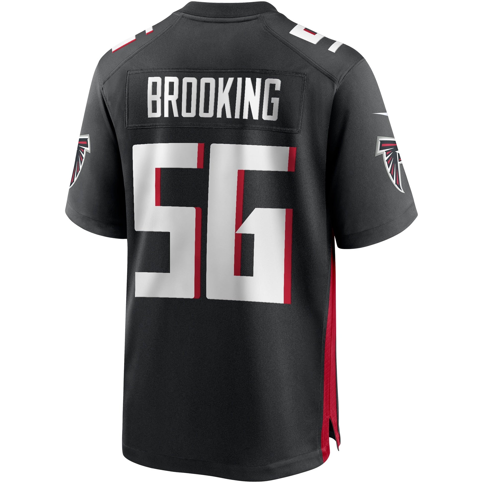 Keith Brooking Atlanta Falcons Game Retired Jersey - Black football jersey product view 3