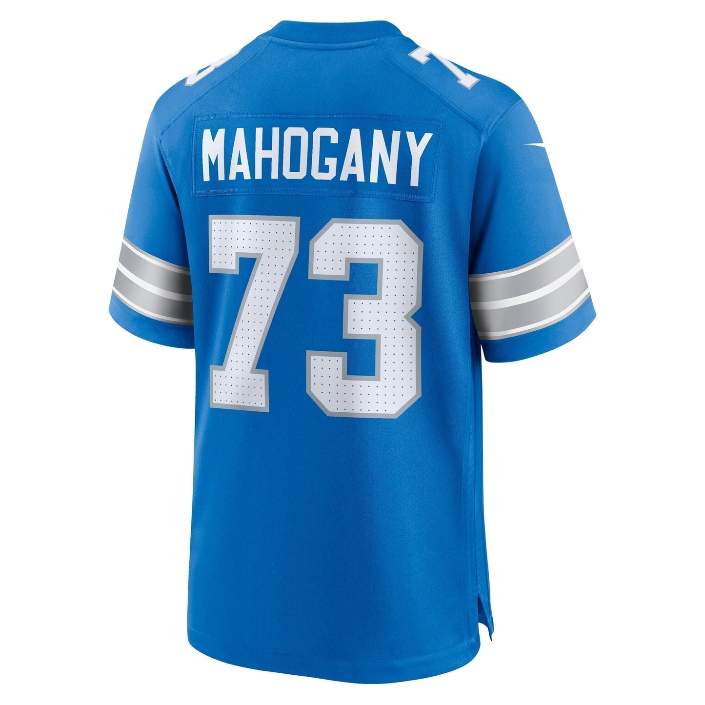 Christian Mahogany Detroit Lions Team Game Jersey - Blue football jersey product view 3