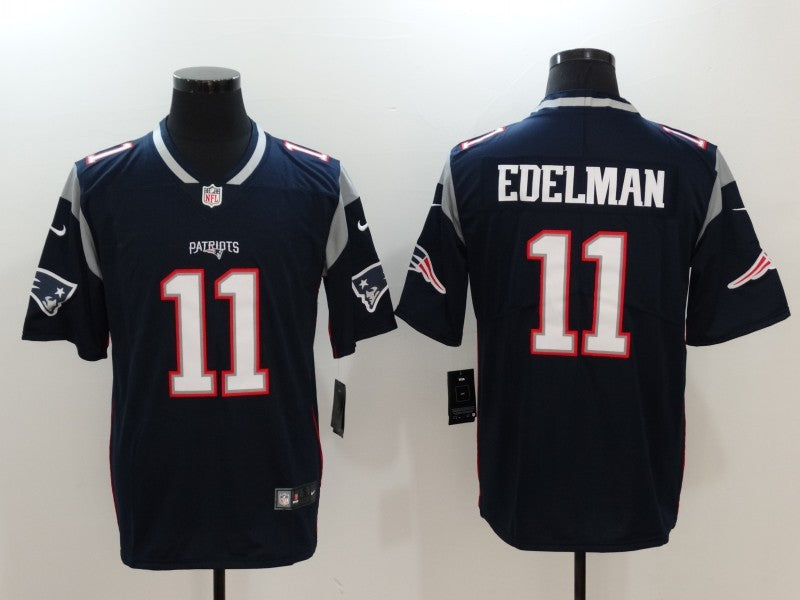 Men's New England Patriots Julian Edelman Navy Blue Game Jersey football jersey product view 1