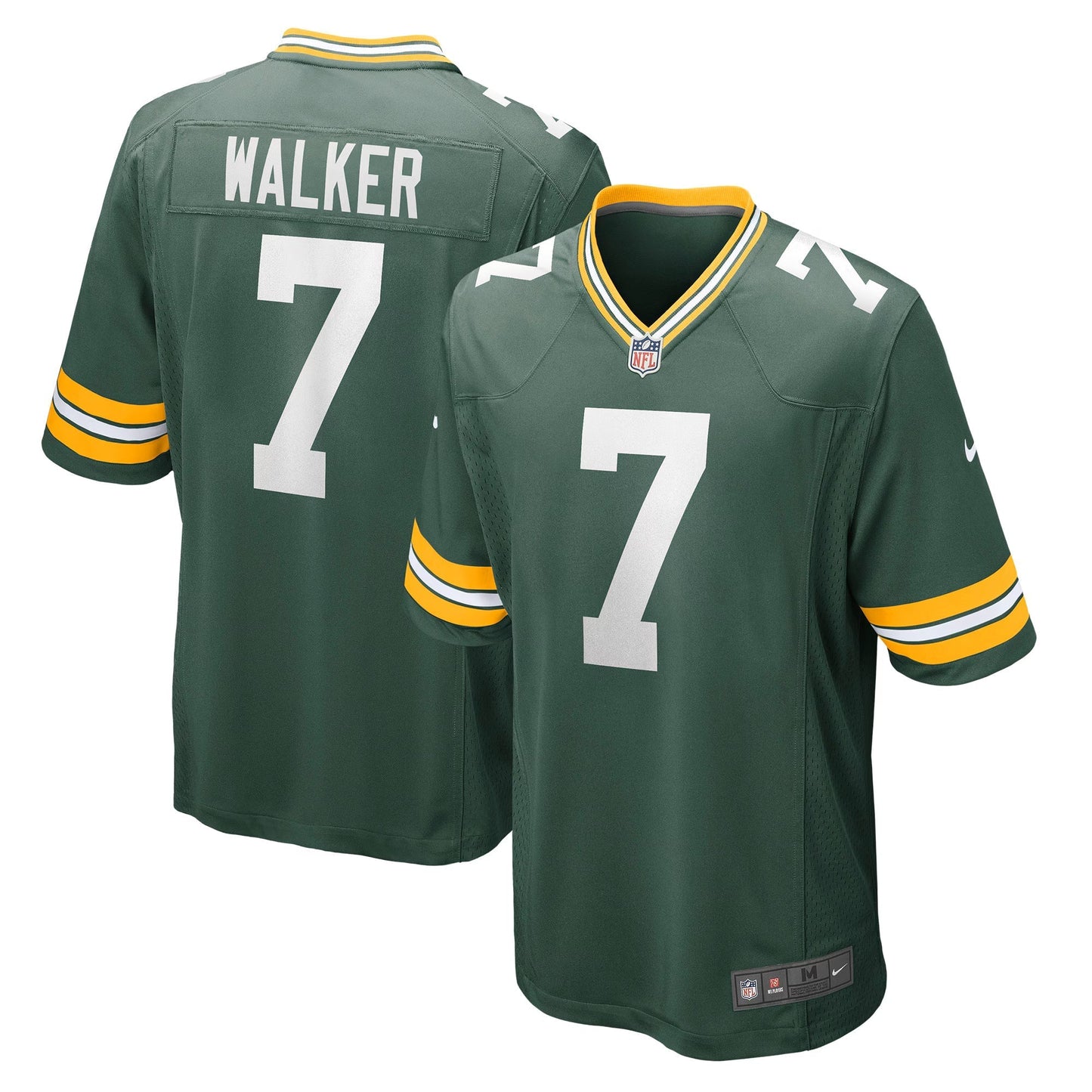 Green Bay Packers Quay Walker Green Player Game Jersey football jersey product view 1