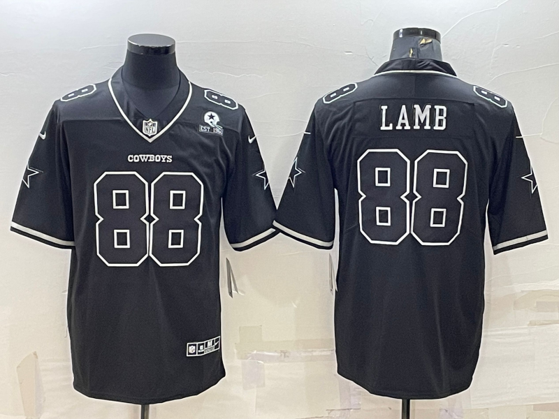 Men's Dallas Cowboys CeeDee Lamb #88 Black Alternate Team Game Jersey1 football jersey product view 1