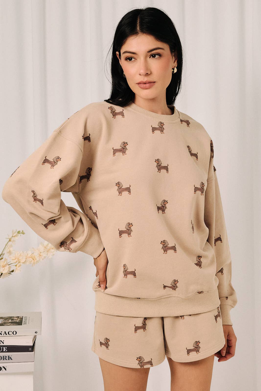 Round Neck Long Sleeve Weenie All Over Print Sweatshirt Unisex T-shirt, Sweatshirt, Hoodie, Long Sleeve Tee - T-Shirt, Sweatshirt, Hoodie