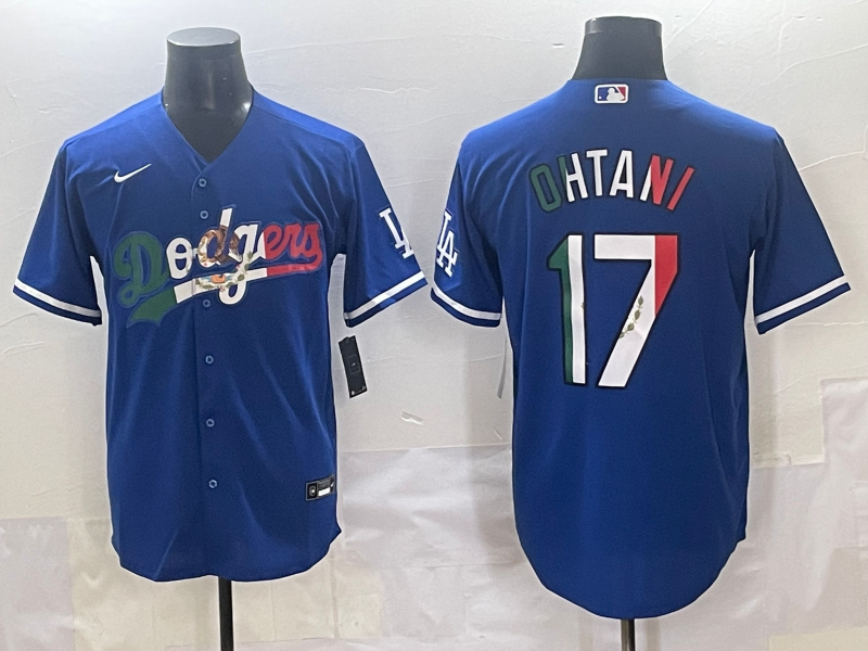 Men's Los Angeles Dodgers Shohei Ohtani Blue Player Jersey baseball jersey product view 1