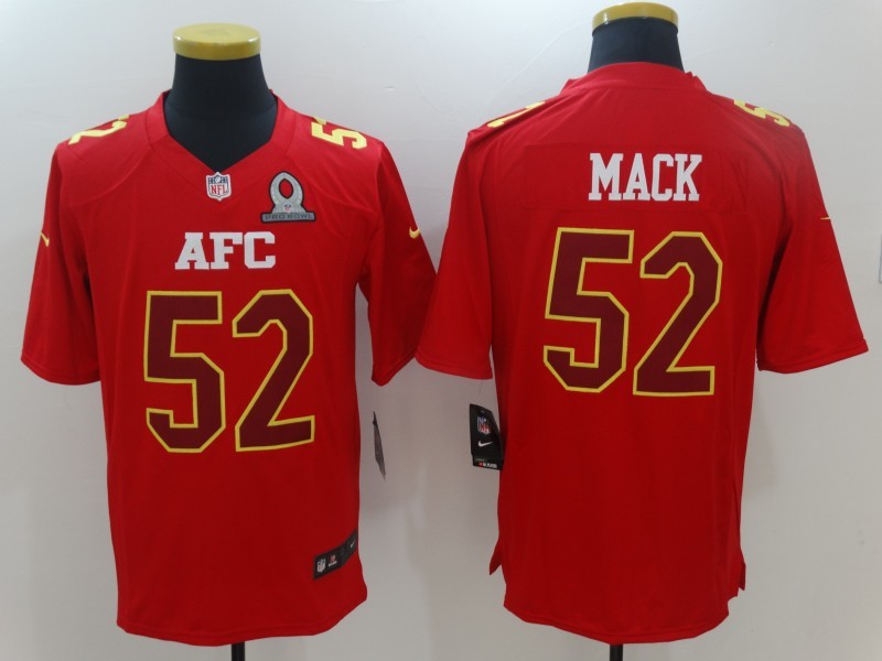 Men's Las Vegas Raiders Khalil Mack #52 Red Game Jersey1 football jersey product view 1