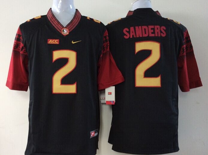 Men's Florida State Seminoles Deion Sanders Black Player Jersey sports jersey product view 1