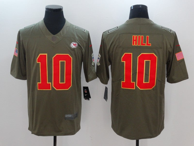 Men's Kansas City Chiefs Tyreek Hill Brown Game Jersey1 football jersey product view 1