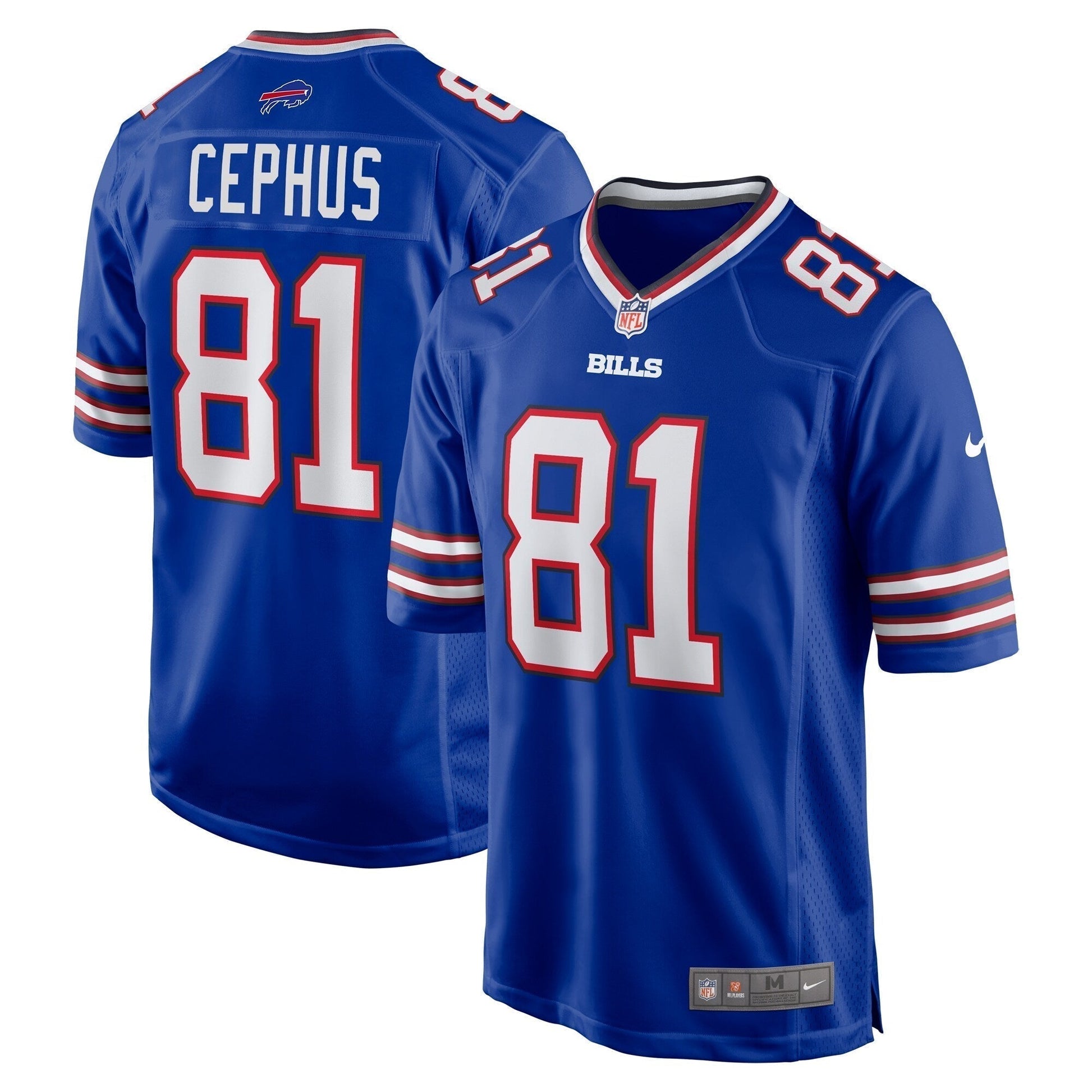 Quintez Cephus Buffalo Bills Team Game Jersey - Royal football jersey product view 1