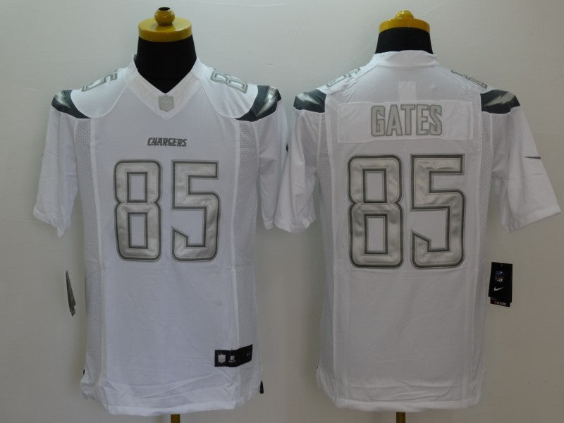 Men's Los Angeles Chargers Antonio Gates #85 White Game Jersey1 football jersey product view 1