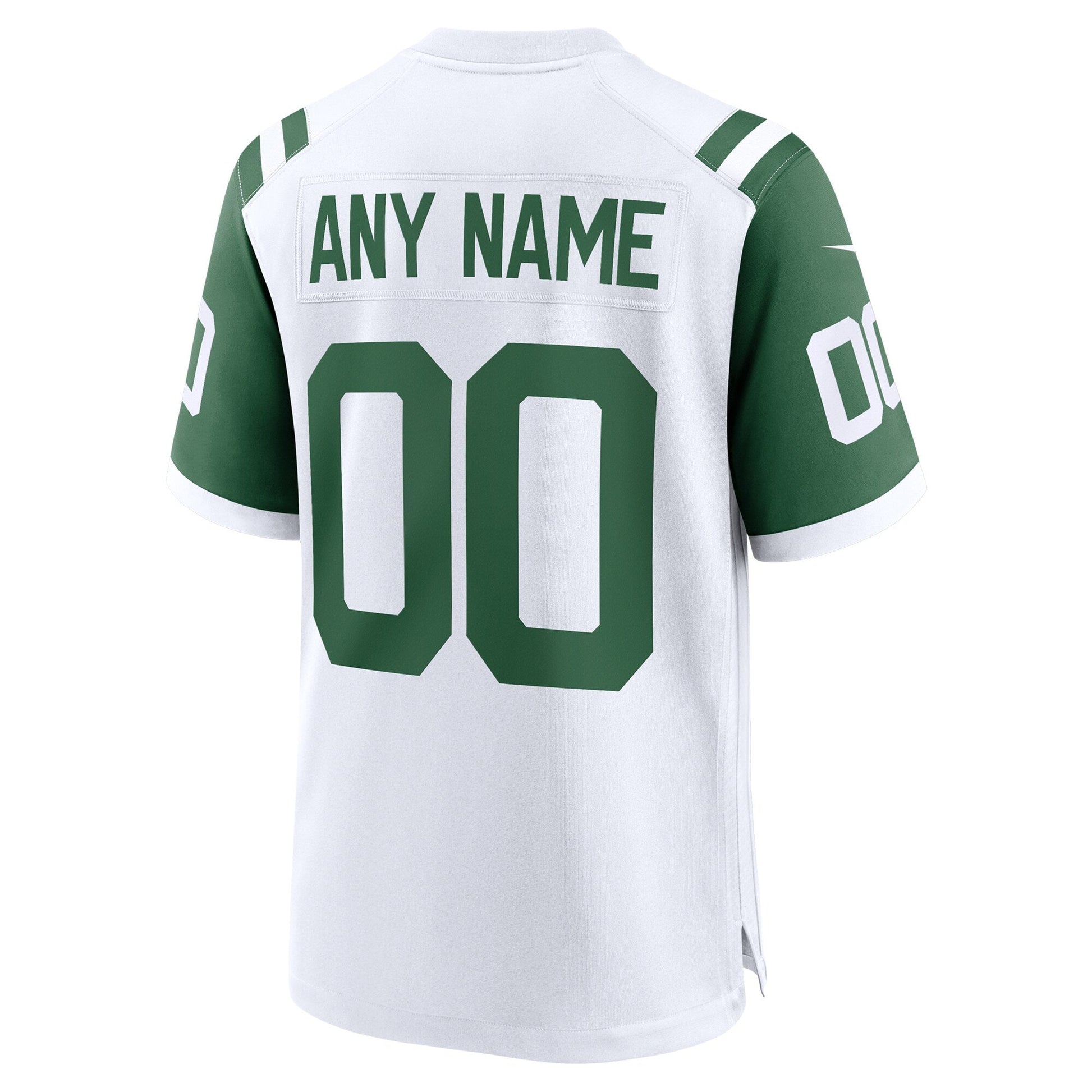 New York Jets Classic Alternate Custom Replica Jersey - White football jersey product view 3
