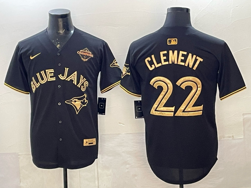 Men's Toronto Blue Jays Matt Clement #22 Black Player Jersey baseball jersey product view 1