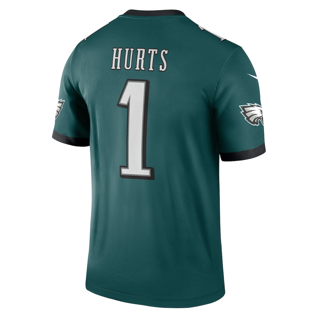 P.Eagles #1 Jalen Hurts Midnight Green Legend Player Performance Top Jersey football jersey product view 1