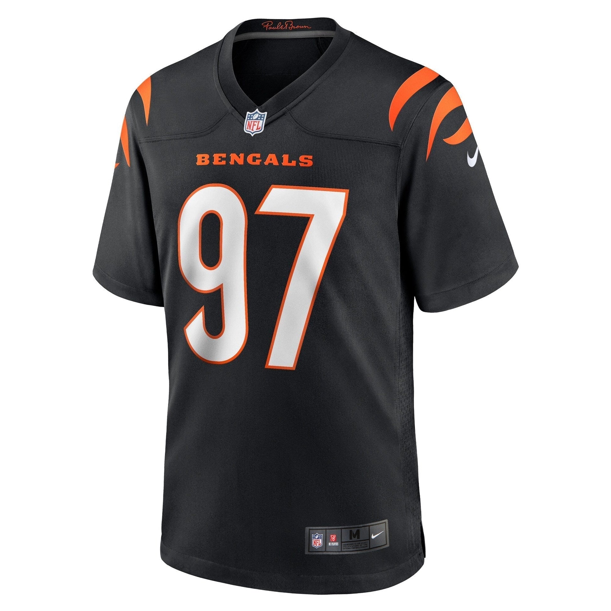 Jay Tufele Cincinnati Bengals Game Jersey - Black football jersey product view 2