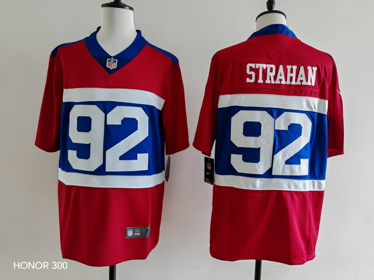 Men's New York Giants Michael Strahan Jersey-Red football jersey product view 1