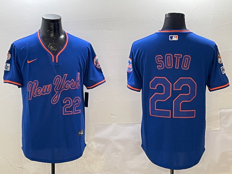 Men's New York Mets Juan Soto Royal Replica Player Jersey baseball jersey product view 1